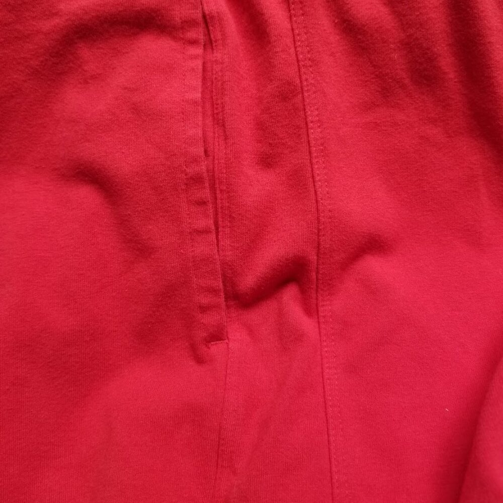 VS PINK Sweatpants Large Red White Logo Drawstring Pockets Tapered Comfort - Picture 6 of 8
